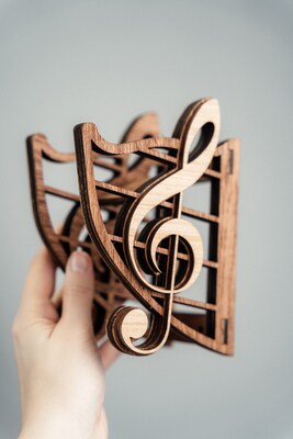 Guitar Wall Mount Guitar Hanger with treble clef design - acoustic guitar holder wall mount - image4